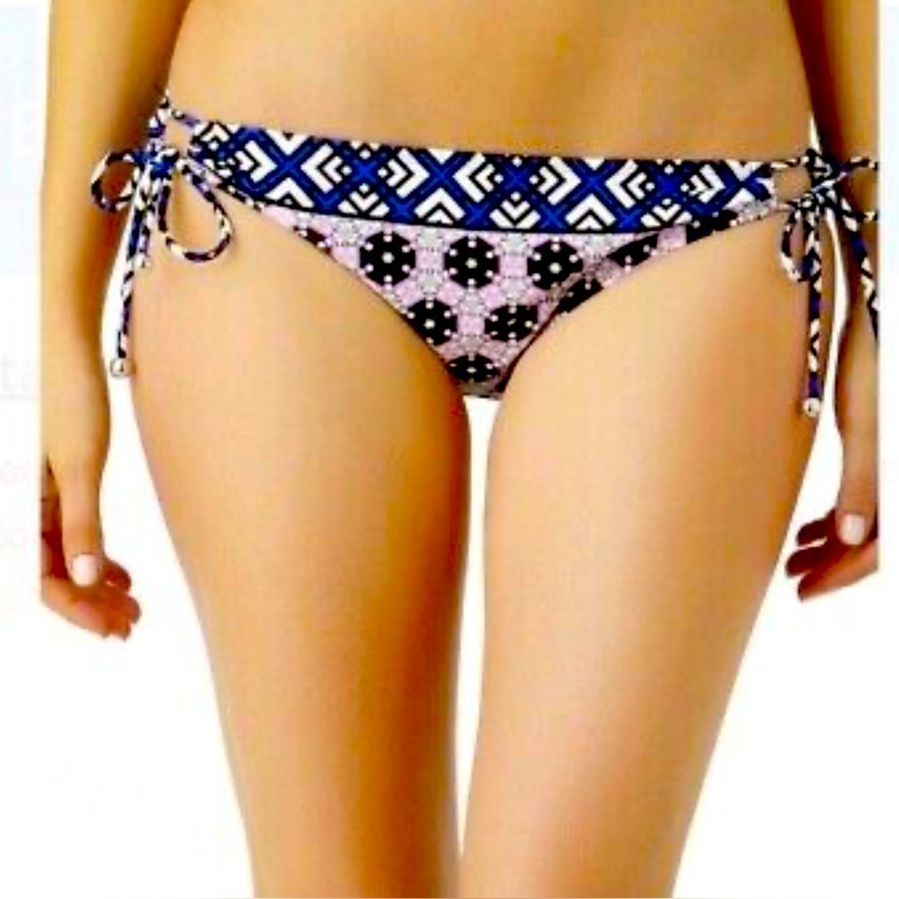 Collections by Catalina Multicolor Bikini Bottoms Size Large. Tie sides beaded.